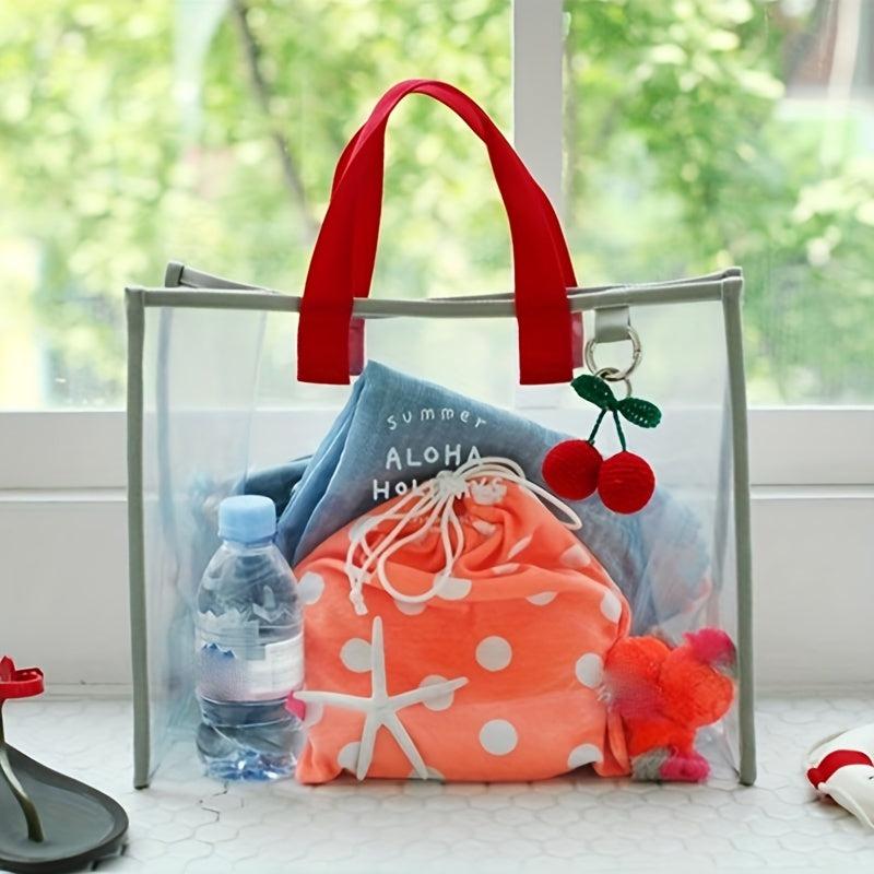 Transparent Beach Tote Bag Waterproof Large Capacity Toiletry Bag