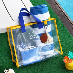 Transparent Beach Tote Bag Waterproof Large Capacity Toiletry Bag