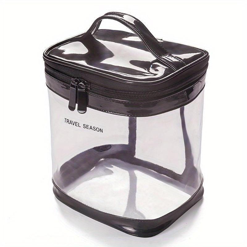 Portable Transparent PVC Cosmetics Bag Toiletry Bag Travel Business Strip