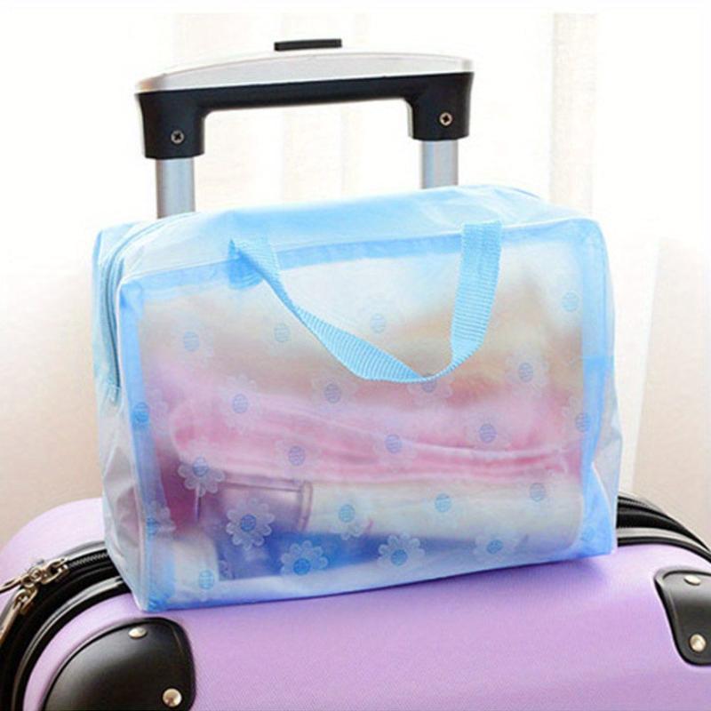 PVC Floral Transparent Wash Bag Makeup Bag