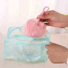 PVC Floral Transparent Wash Bag Makeup Bag