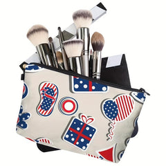 American Flag Cosmetic Bag Clutch Travel Toiletry Storage