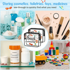 Transparent Cosmetics Bag Cartoon Toiletry Bag Storage Bag
