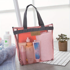 Portable Zipper Handbag Beach Bag Travel Toilet Bag Storage Bag