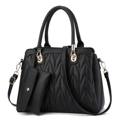 Quilted Satchel Crossbody Bag with Coin Purse