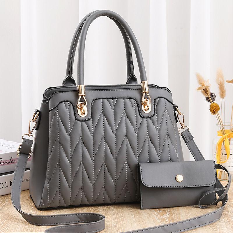 Quilted Satchel Crossbody Bag with Coin Purse