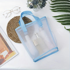 Mesh Cosmetic Bag Transparent Tote Bag Convenient Storage