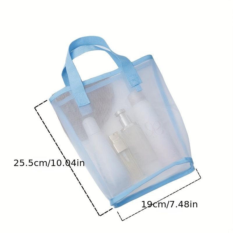 Transparent Mesh Makeup Storage Bag for Travel Toiletries