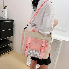 5pcs Backpack Crossbody Handbag Set Sweet Student Backpack Girls Preppy
