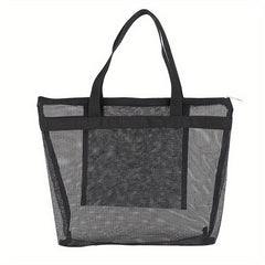 Portable Mesh Bag Makeup Storage Toiletry Swimsuit Beach Bath Bag