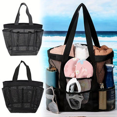 Portable Mesh Bag Makeup Storage Toiletry Swimsuit Beach Bath Bag