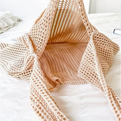 Hollow Out Crochet Shoulder Bag Casual Knitted Shopping Bag