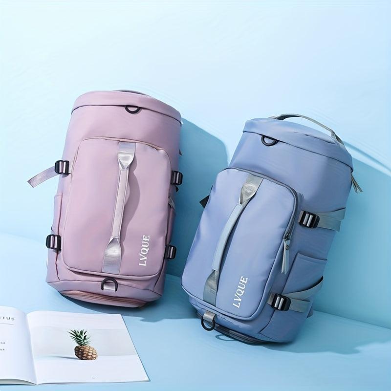Solid Gym Bag Casual Zipper Large Capacity Backpack For Travel