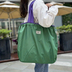 Large Drawstring Tote Bag Foldable Reusable Grocery Eco Travel Shopping Bag
