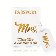 Mr Mrs Luggage Tag Passport Covers Wallet Honeymoon Travel Just Married Wedding