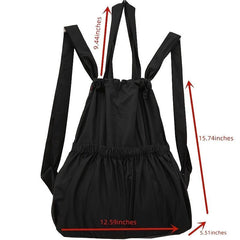 Drawstring Elastic Print Backpack Large Capacity Waterproof Nylon Women's Bags