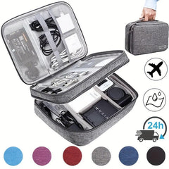 Portable Data Cable Organizer Travel Charging Headset Storage Bag