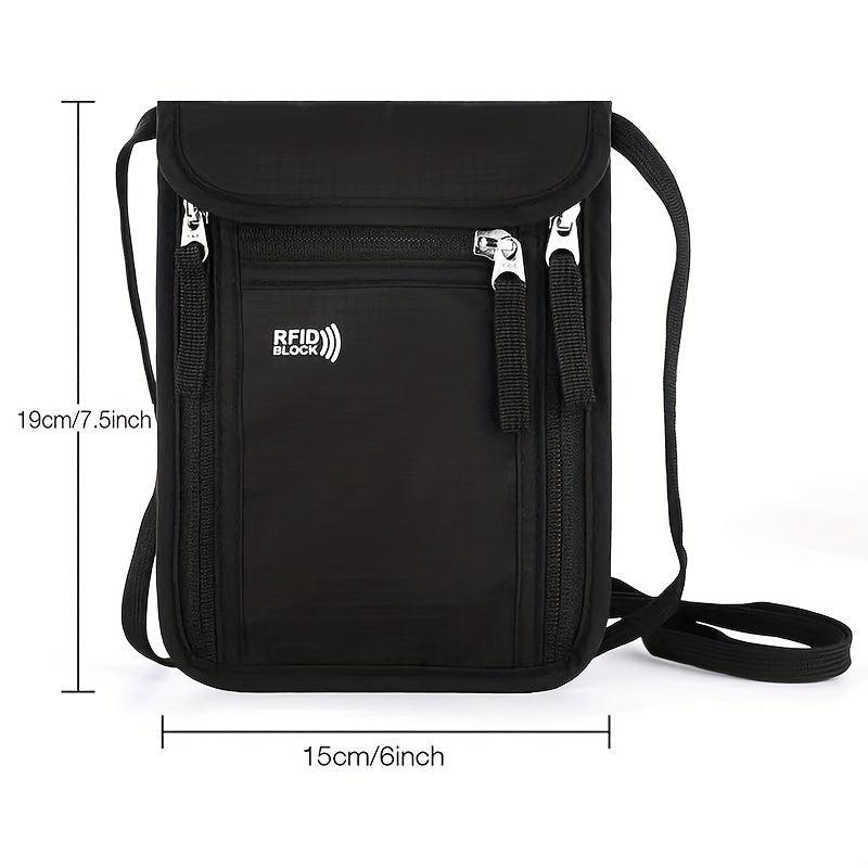 RFID Blocking Neck Passport Holder Anti Theft Travel Bag