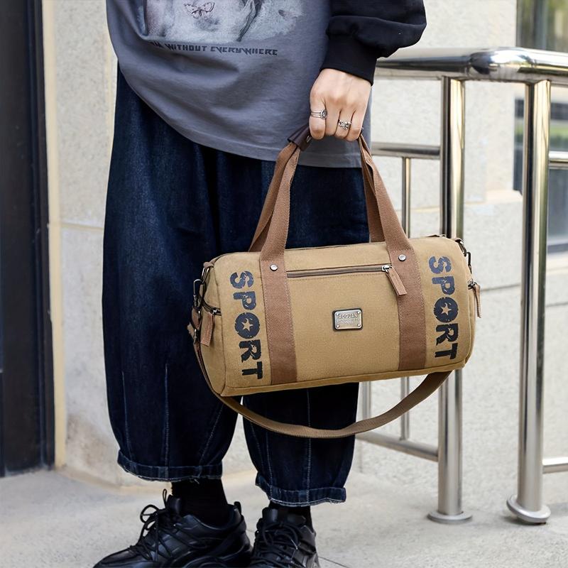 Retro Canvas Luggage Handbag Large Capacity Shoulder Bag