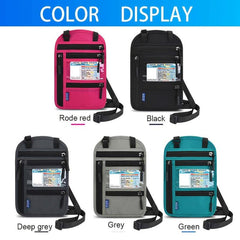RFID Crossbody Passport Bag with Shoulder Strap