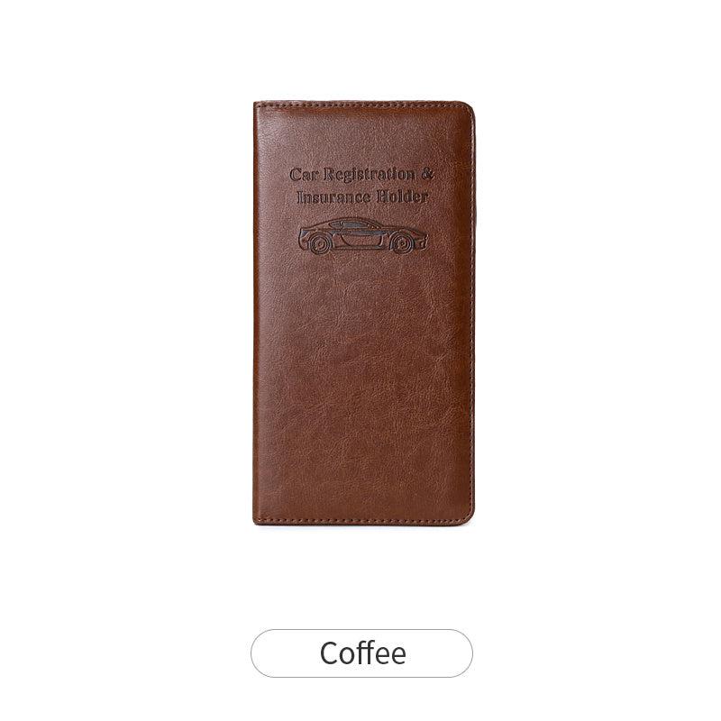 PU Driver's Leather Case Car Registration Insurance Protective Cover