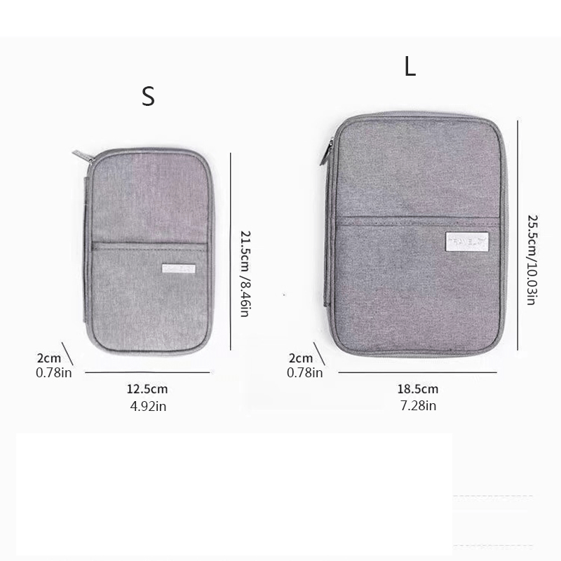 Portable Travel Passport Holder Document Storage Bag
