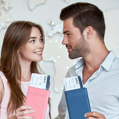 Colorful Passport Holder With Card Slots PU Leather Lightweight Portable Case