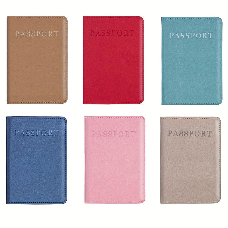 Colorful Passport Holder With Card Slots PU Leather Lightweight Portable Case