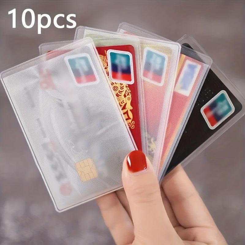 10pcs Transparent ID Card Passport Covers Minimalist Daily Commute
