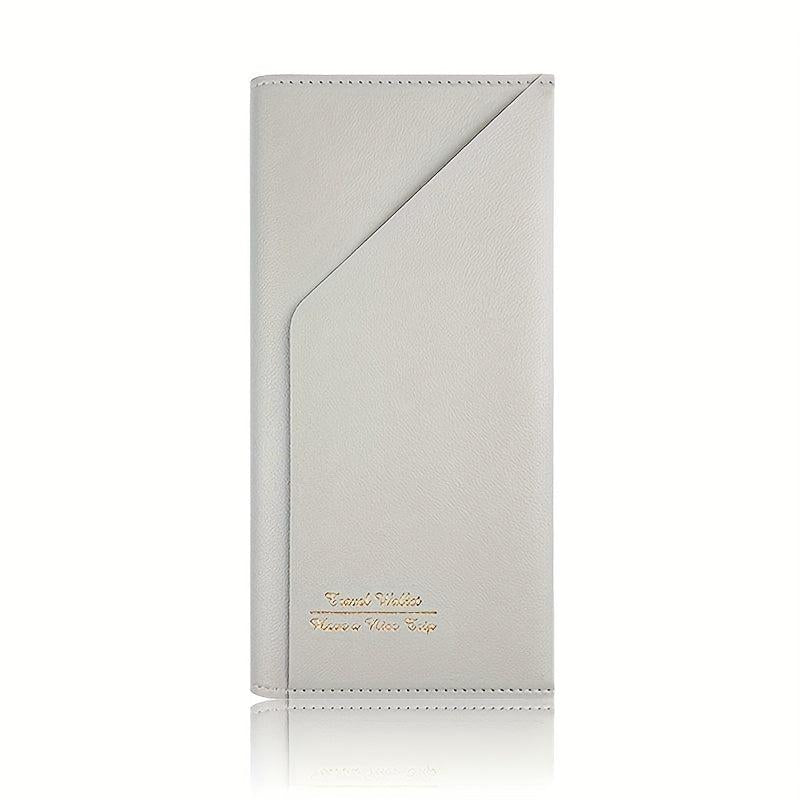 Travel Passport Protective Cover PU Leather Passport Wallet Ticket Clip