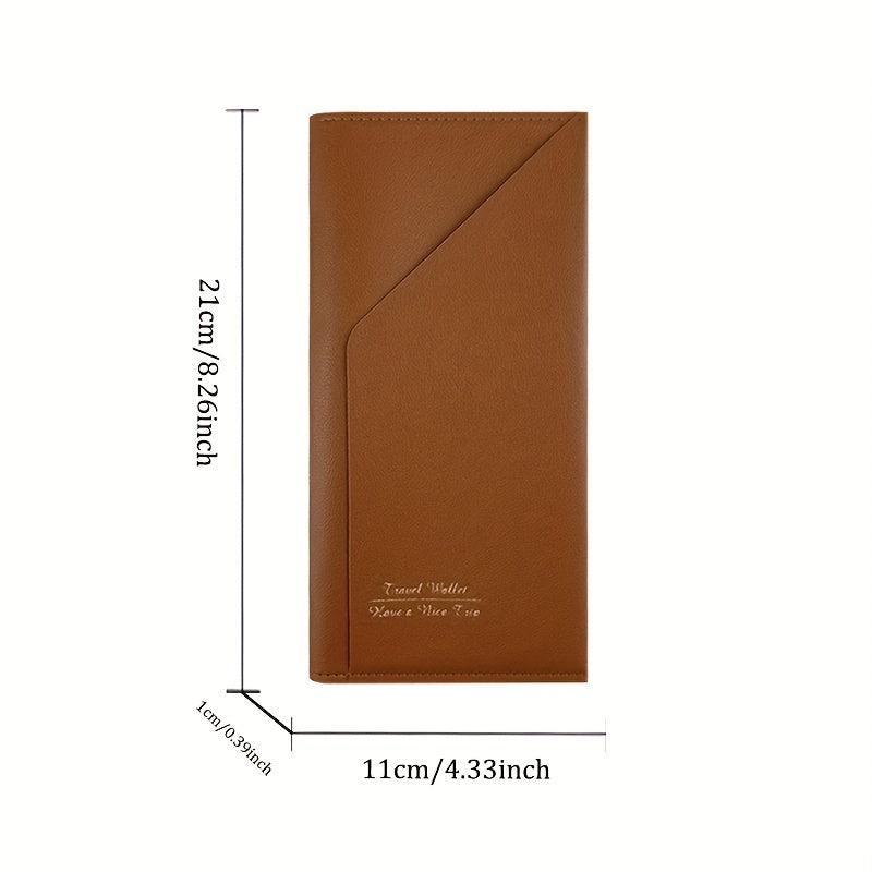 Travel Passport Protective Cover PU Leather Passport Wallet Ticket Clip