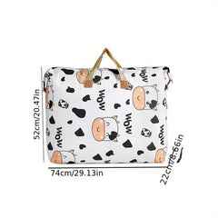 Cartoon Pattern Storage Bag Lightweight Dustproof Organizer With Handles