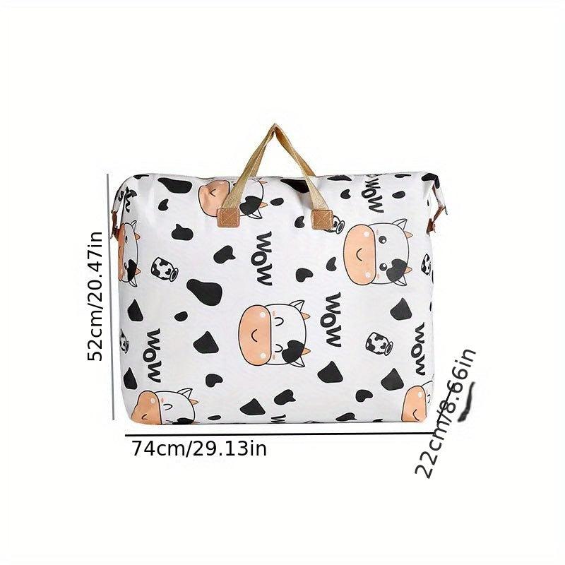 Cartoon Pattern Storage Bag Lightweight Dustproof Organizer With Handles
