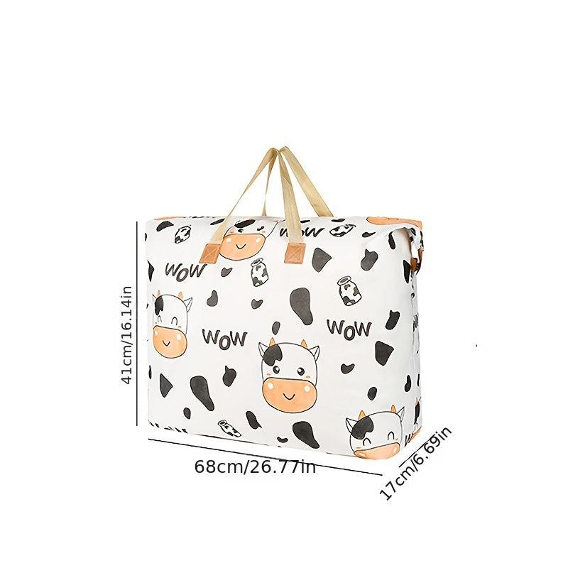 Cartoon Pattern Storage Bag Lightweight Dustproof Organizer With Handles