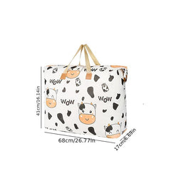 Cartoon Pattern Storage Bag Lightweight Dustproof Organizer With Handles