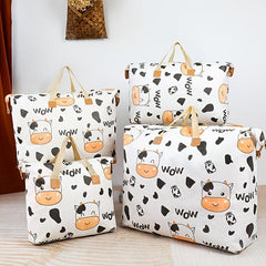 Cartoon Pattern Storage Bag Lightweight Dustproof Organizer With Handles