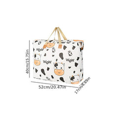 Cartoon Pattern Storage Bag Lightweight Dustproof Organizer With Handles