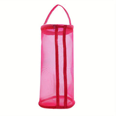 Minimalist Solid Mesh Storage Bag Zipper Handbag Beach Bag