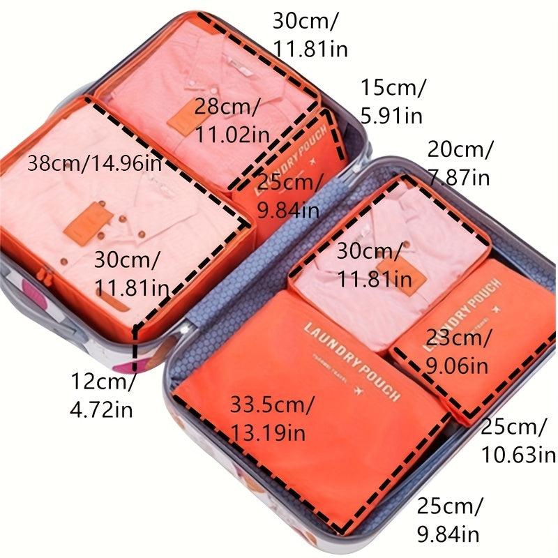 6pcs Lightweight Packing Cubes Waterproof Travel Set