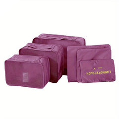 6pcs Lightweight Packing Cubes Waterproof Travel Set