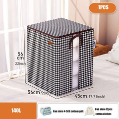 Large Capacity Houndstooth Print Bag Organizer