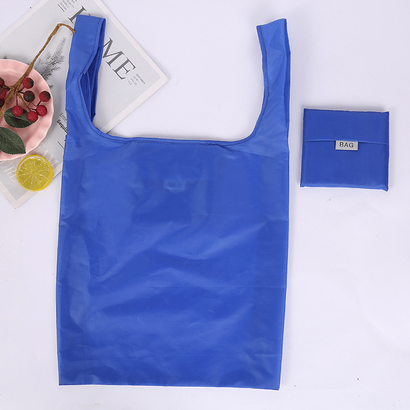 Large Capacity Tote Bag Dacron Foldable Portable Reusable Grocery Bag