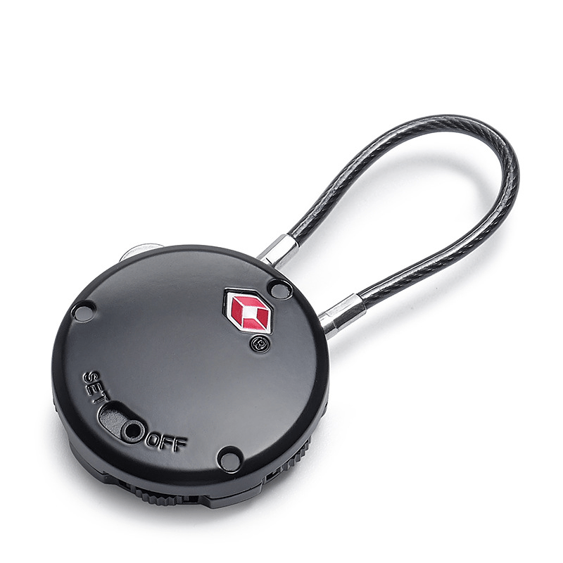Cable Travel Luggage Locks Steel Wire Rope Customs Padlock Baggage