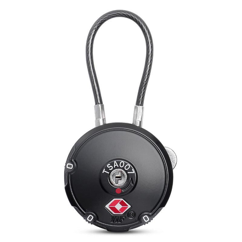 Cable Travel Luggage Locks Steel Wire Rope Customs Padlock Baggage