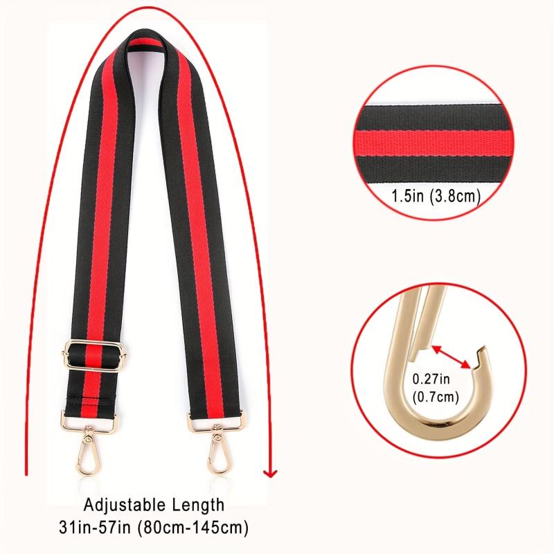 Purse Strap Replacement Striped Adjustable Shoulder Strap DIY Bag Accessories