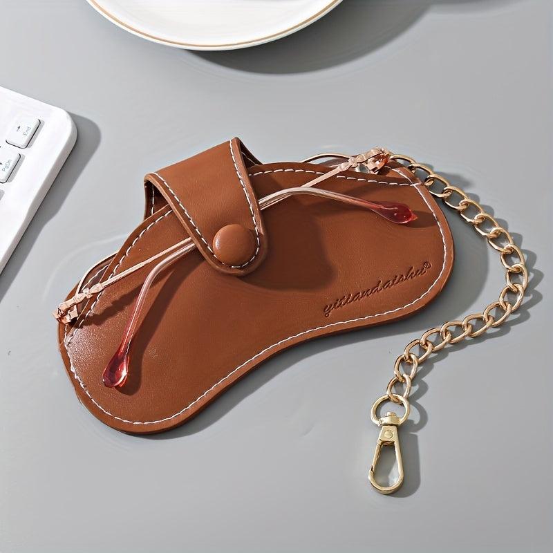 Minimalist Glasses Storage Pouch Lightweight Organizer With Chain Strap