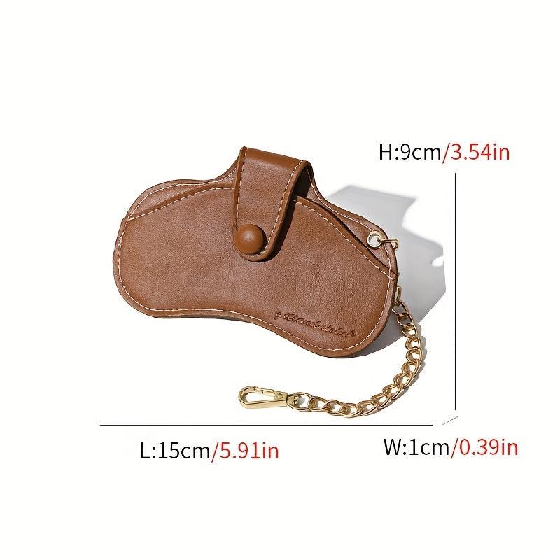 Minimalist Glasses Storage Pouch Lightweight Organizer With Chain Strap