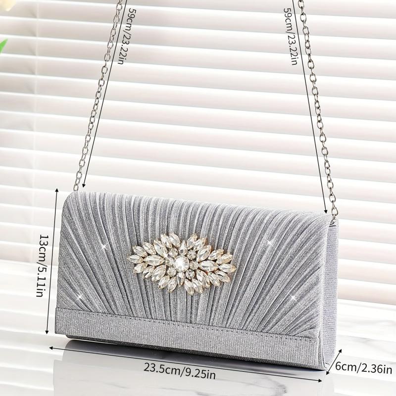 Glitter Rhinestone Evening Bag Dinner Clutch Purse Wedding Party Prom