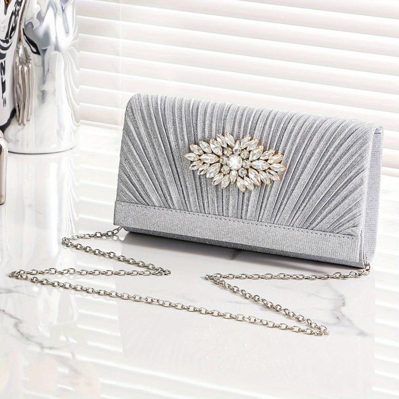 Glitter Rhinestone Evening Bag Dinner Clutch Purse Wedding Party Prom