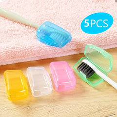 5PCS Portable Toothbrush Case Travel Toothbrush Cover Lightweight Protector